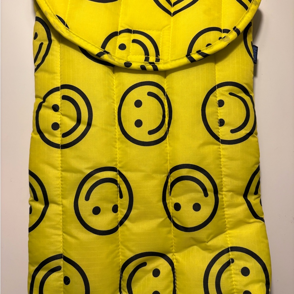 Baggu Yellow Happy 13"/14" Puffy Laptop Sleeve